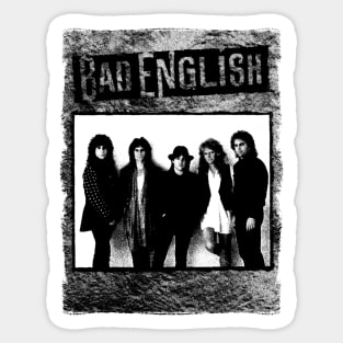 Bad English Grunge Style Sticker